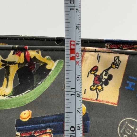 Nicole Miller Walt Disney Gallery Mickey Mouse Tote Bag 5 Piece Set Gray Vintage - Picture 14 of 16